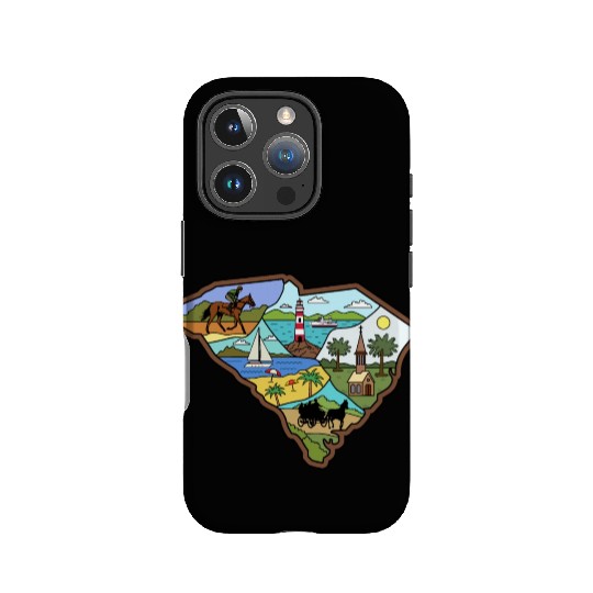 Vintage Charleston Columbia South Carolina Map IPhone Cases