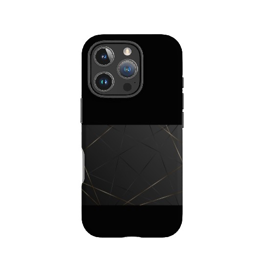 Luxury Black Gold Geometric Polygon IPhone Cases