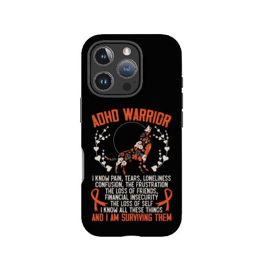ADHD Warrior Embrace Neurodiversity ADHD Awareness IPhone Cases