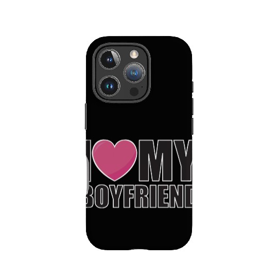 I LOVE MY BOYFRIEND valentinesday couple IPhone Cases