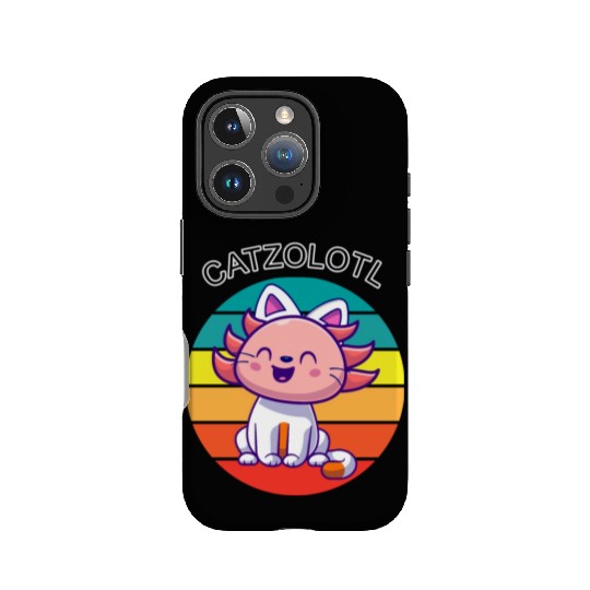 Cat +Axolotl equals Catzolotl. Funny IPhone Cases as gift