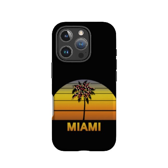 Miami Florida Palm Tree Christmas Lights Family IPhone Cases