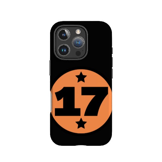 17 Circle Orange Black Birthday Age IPhone Cases