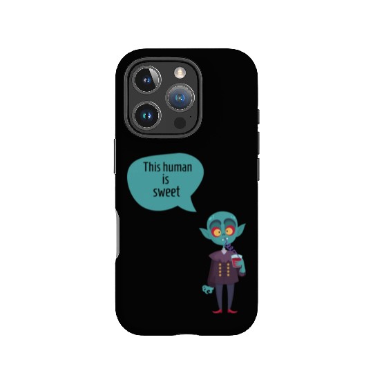 this human is sweet - funny vampire IPhone Cases