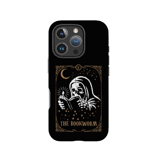 Skeleton Bookworm Tarot Card Occult Club Gothic IPhone Cases