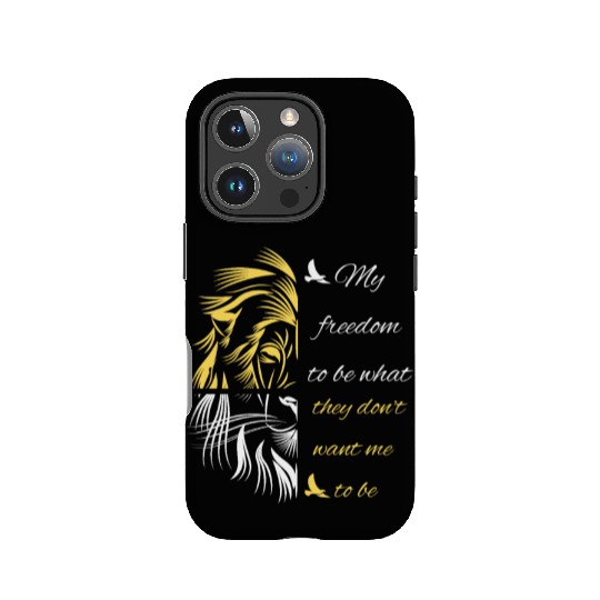 Freedom Saying With Half Lion Face IPhone Cases