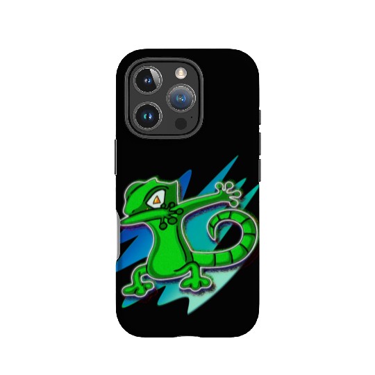 Dabbing Gecko - Jack O Lantern Eyes IPhone Cases