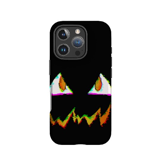 Jack O Lantern Face Glitch IPhone Cases
