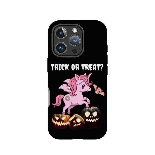 Halloween zombie unicorn pumkin trick or treat IPhone Cases