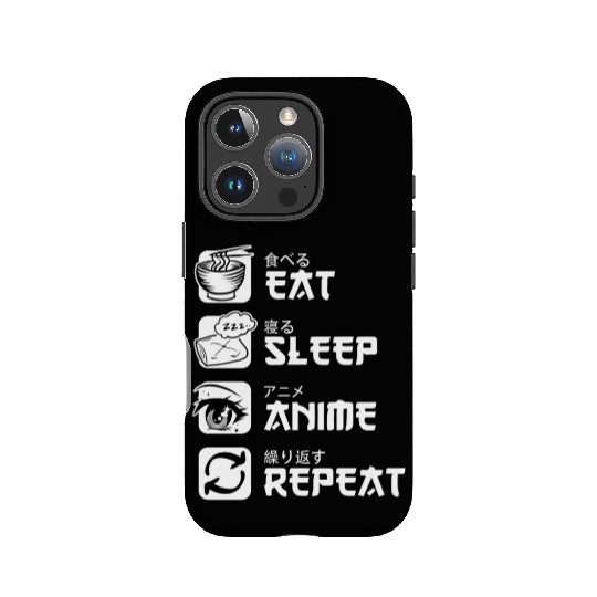 Eat Sleep Anime Repeat Japan Manga IPhone Cases