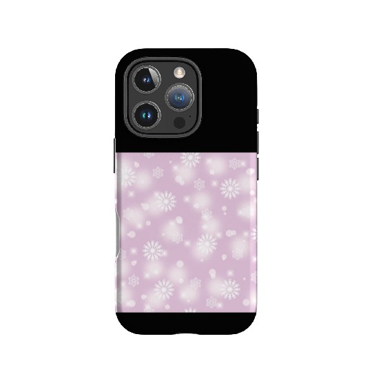 Violet Snowflakes Pattern IPhone Cases