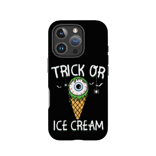 Trick Or Ice Cream Creepy Eyeball Halloween IPhone Cases