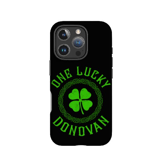 One Lucky Donovan Irish Family Four Leaf Clover IPhone Cases
