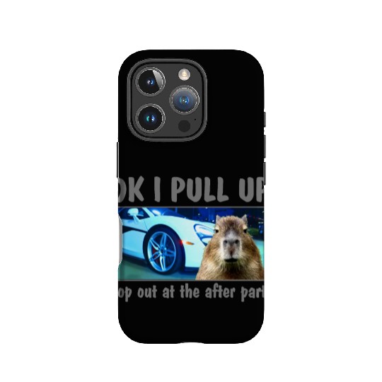 Ok I Pull Up Capybara Meme After Party Rap Song ar IPhone Cases