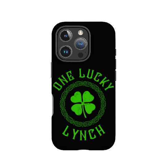 One Lucky Lynch Irish Family Four Leaf Clover IPhone Cases