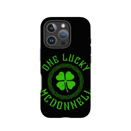 One Lucky McDonnell Irish Family Four Leaf Clover IPhone Cases