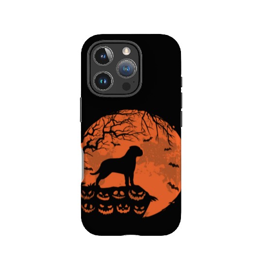 Bullmastiff And Moon Halloween Funny Dog Lover IPhone Cases