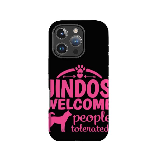 Korean Jindo Dog Welcome Saying Mom Girl Pink IPhone Cases