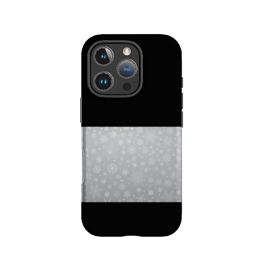 Abstract Grey Snowflakes Pattern IPhone Cases
