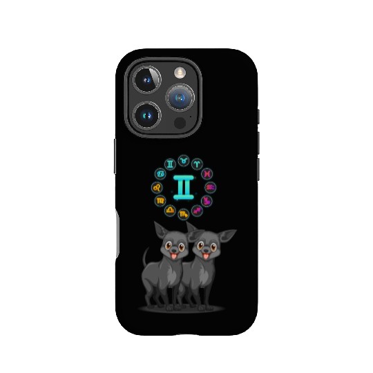 Funny Dog Lover Horoscope Gemini Zodiac Sign Cool IPhone Cases
