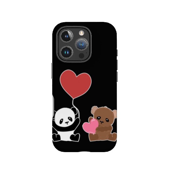 bears friends animals cute heart panda IPhone Cases