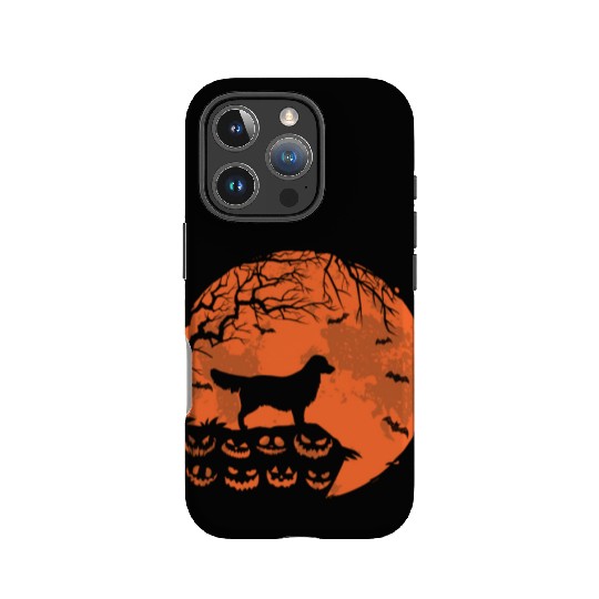 Golden Retriever And Moon Halloween Funny Dog Love IPhone Cases