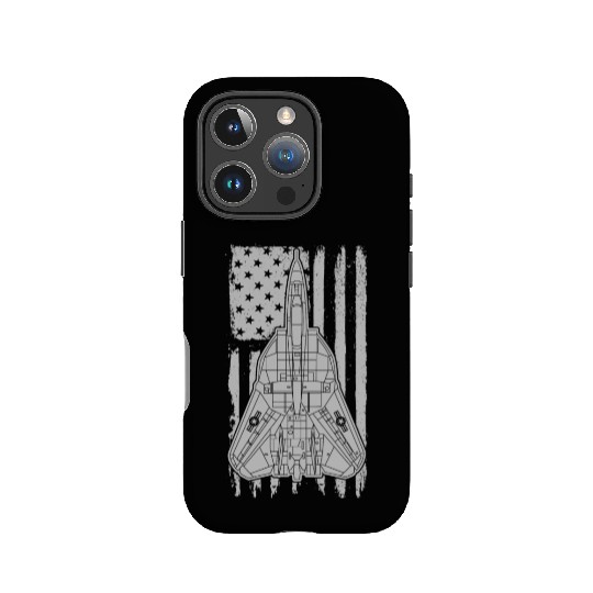 F-14 Tomcat Fighter Jet Airplane American Flag F14 IPhone Cases