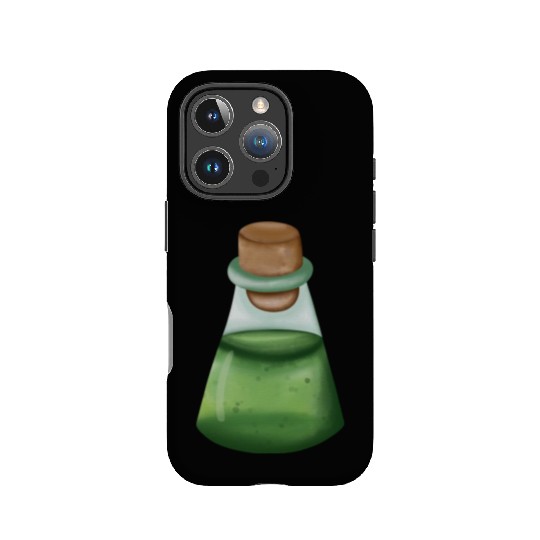 Halloween green potion in bottle IPhone Cases