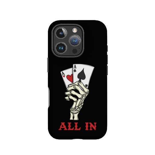 Poker Player Poker Cards Ace Skeleton Hand Poker IPhone Cases