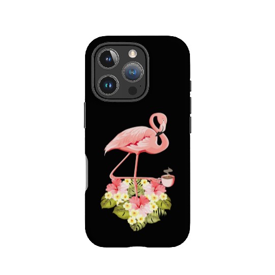 Tropical Flamingo Coffee Lover IPhone Cases