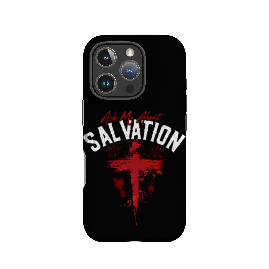 ASK ME ABOUT SALVATION (BLOOD-WHITE) IPhone Cases