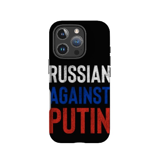 Russian against Putin russia flag grunge IPhone Cases