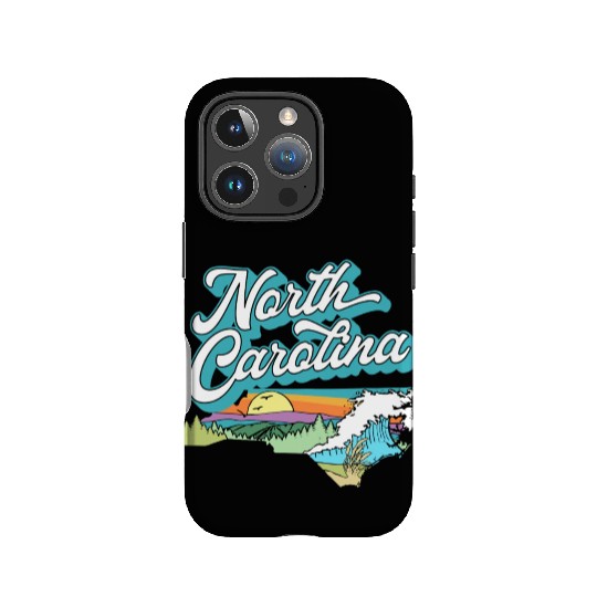 North Carolina Vintage Nature Lover Mountains Beac IPhone Cases