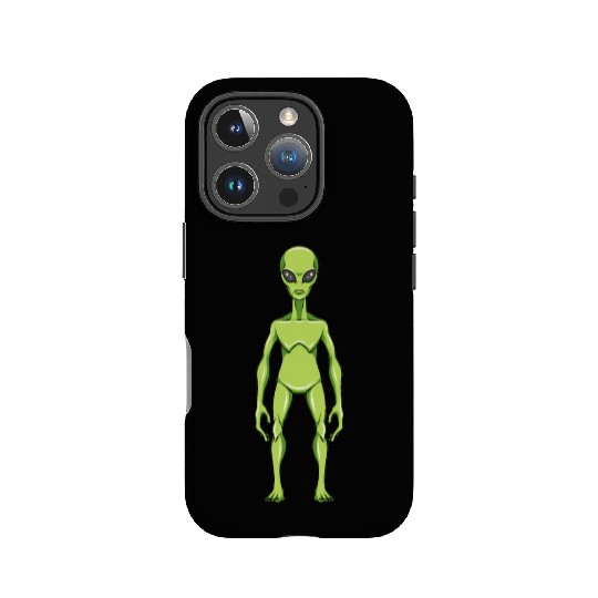 green alien, alien IPhone Cases