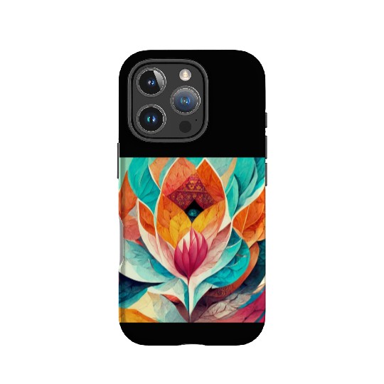 Colorful mandala flower version 8 IPhone Cases