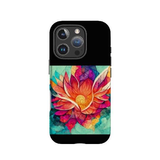 Colorful mandala flower version 7 IPhone Cases