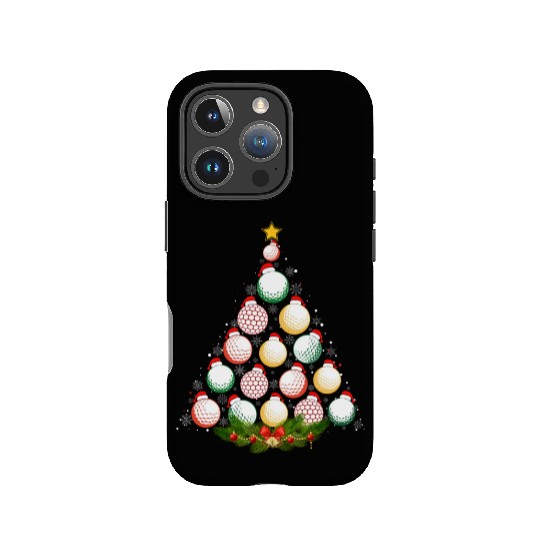 Matching Christmas Pajama Golf Balls Xmas Tree IPhone Cases
