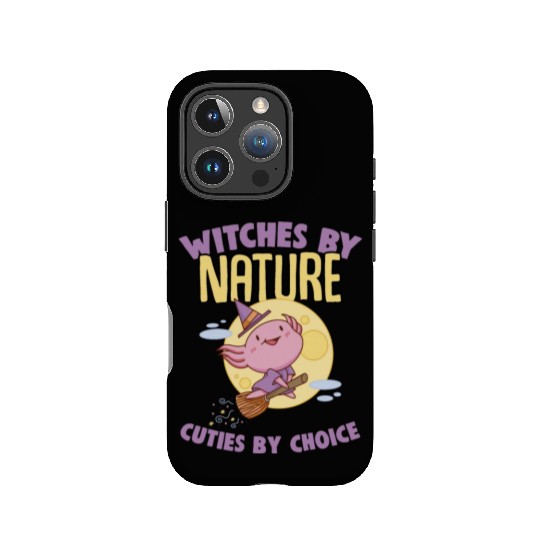Witches By Nature Cute Axolotl Witch For Halloween IPhone Cases