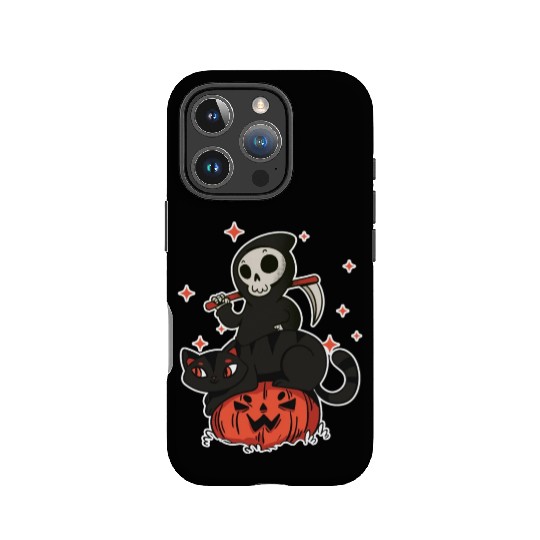 Grim Reaper On A Halloween Pumpkin A Trick Or IPhone Cases