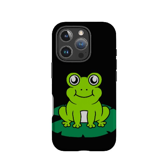 Cute frog sitting water lily IPhone Cases