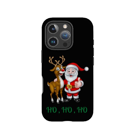 Rudolph the red nose reindeer with Santa IPhone Cases