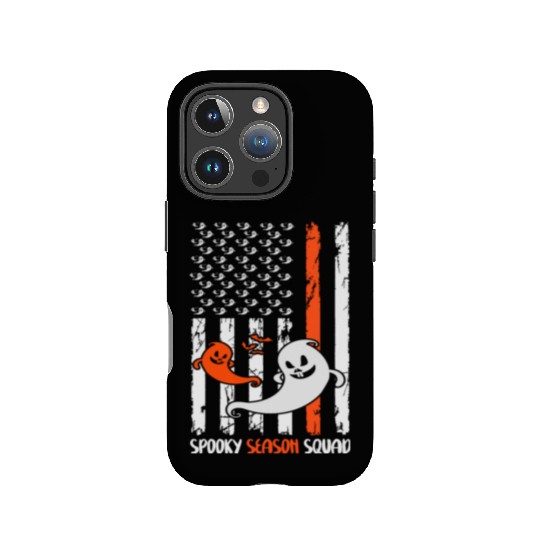 Groovy Halloween Spooky Season Squad US Flag IPhone Cases