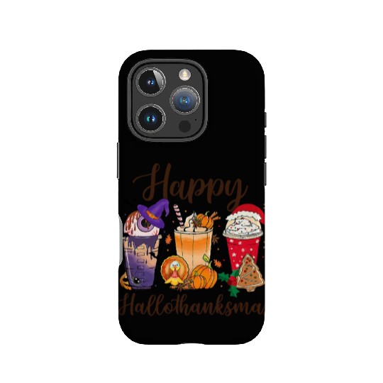 Happy HalloThankMas Coffee Turkey Unique IPhone Cases