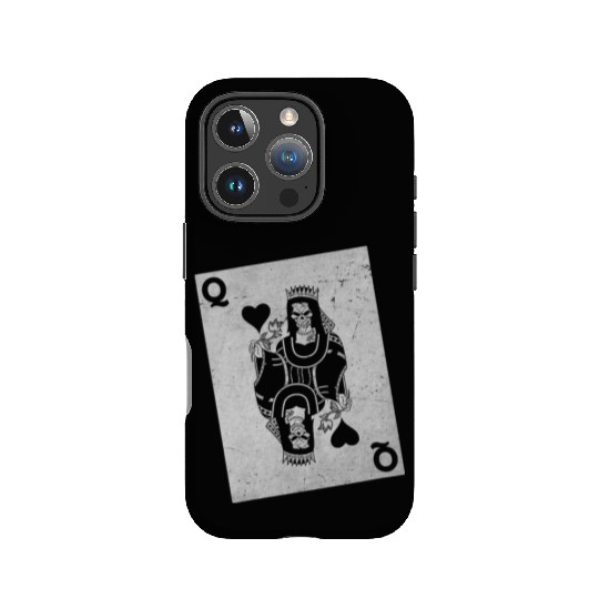 Womens Skeleton Queen Playing Card Gambling Hallow IPhone Cases