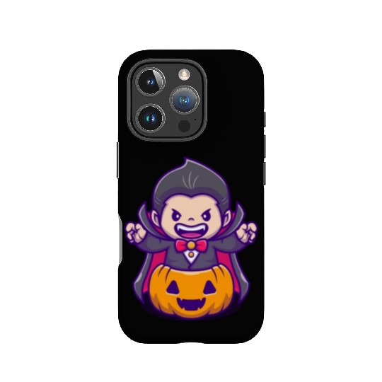 Vampire In A Creep Pumpkin - Halloween IPhone Cases