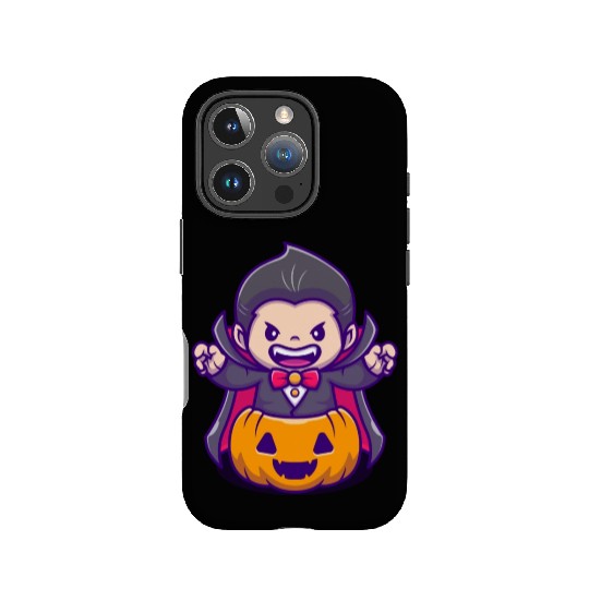 Vampire In A Creep Pumpkin - Halloween IPhone Cases