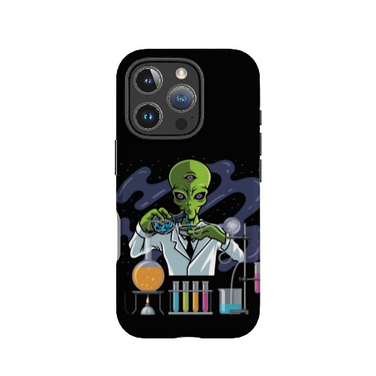 Psychedelic Alien Lab Technician Gift IPhone Cases