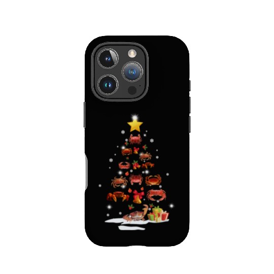Crab Christmas Tree Crab Xmas Funny Gift IPhone Cases