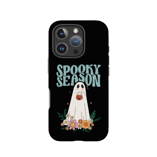 Funny Floral Ghost Halloween Spooky Season IPhone Cases