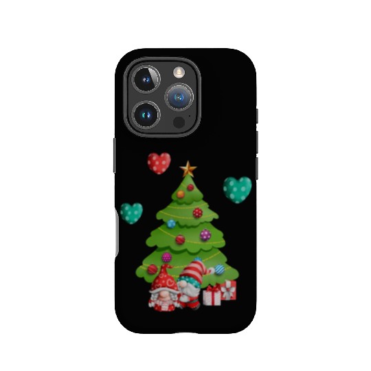 christmas is love, gnomes, christmas tree, love IPhone Cases
